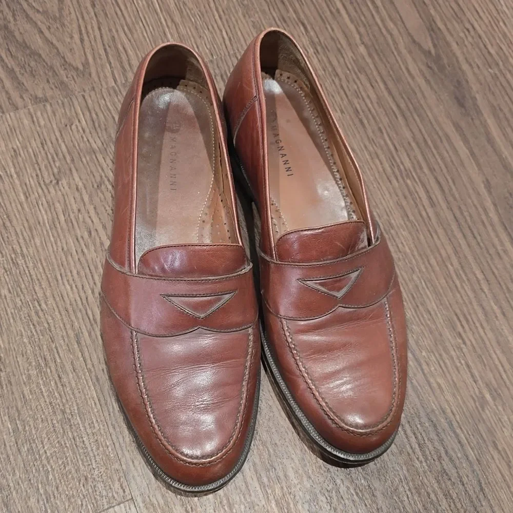 Men's Magnanni Penny Loafers Dress Shoes Genuine 10M‎